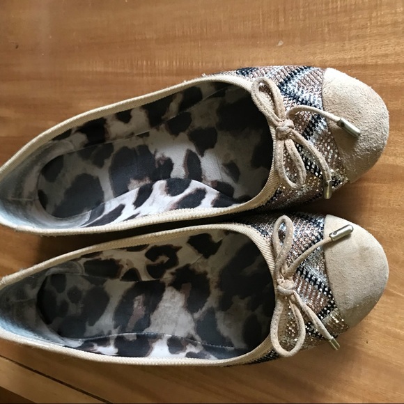 Jessica Simpson shimmer chevron flats w bows S 7 - Picture 5 of 5